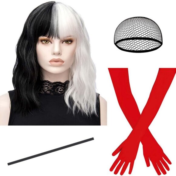 Cruella wig and accessories set - Picture 1 of 2